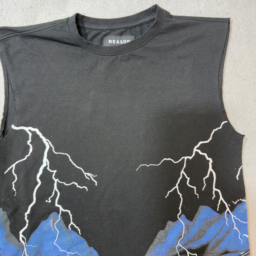 Reason Sleeveless T-Shirt Mens M Black Good Trust No‎ One Panther Graphic Tank